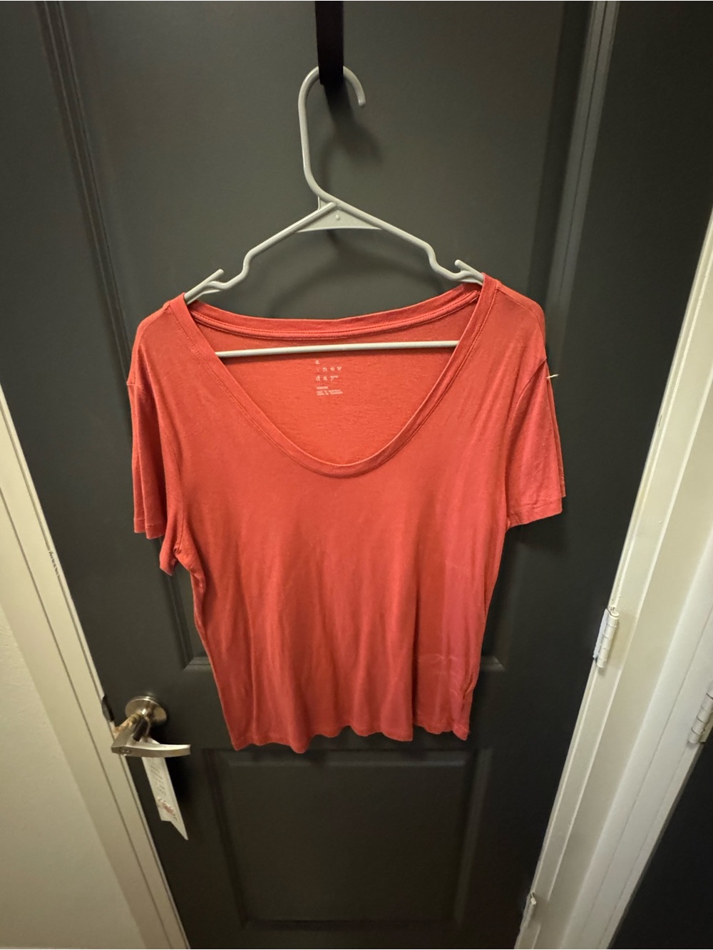 a new day Scoop Neck Short Sleeve Tee in Coral